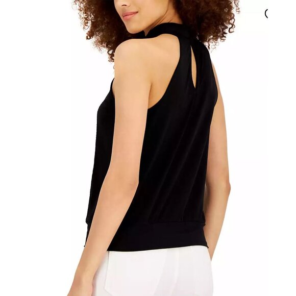 INC Womens Stretch Back Key Hole Halter Top-NWT-Size XS - Picture 2 of 3